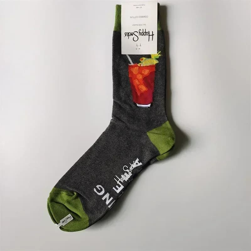 NovaRose Happy Men's Classic Crew Sock Cotton Sports thumbnail 4