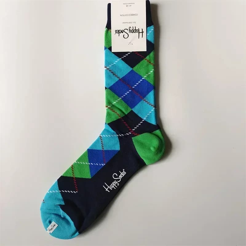 NovaRose Happy Men's Classic Crew Sock Cotton Sports thumbnail 5